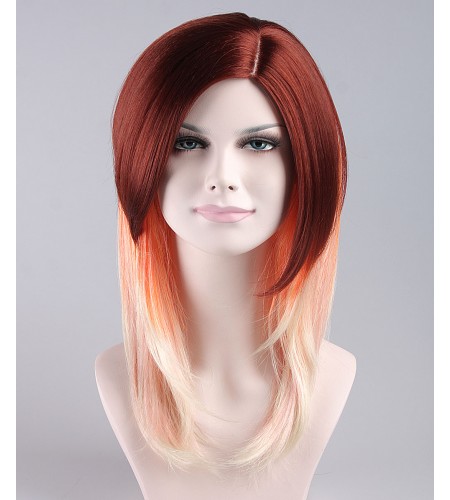 Lady Gaga Three Tone Brown Wig